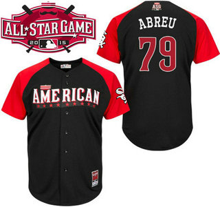 American League Chicago White Sox #79 Jose Abreu Black 2015 All-Star Game Player Jersey