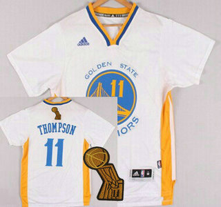 Golden State Warriors #11 Klay Thompson Revolution 30 Swingman 2014 New White Short-Sleeved Jersey