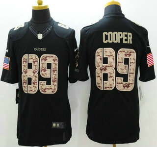 Oakland Raiders #89 Amari Cooper Nike Salute to Service Nike Black Limited Jersey