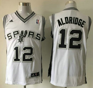 San Antonio Spurs #12 LaMarcus Aldridge Revolution 30 Swingman White Jersey