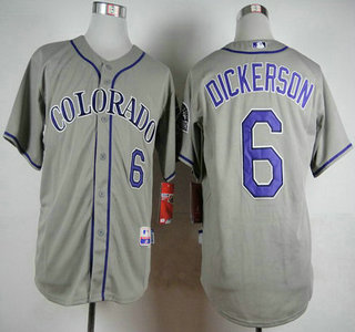 Colorado Rockies #6 Corey Dickerson Gray Jersey