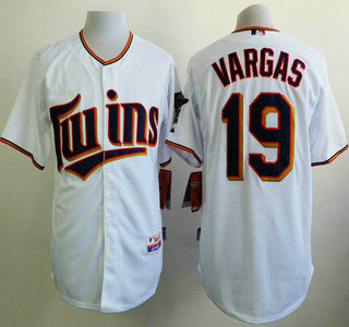 Minnesota Twins #19 Kennys Vargas 2015 White Jersey