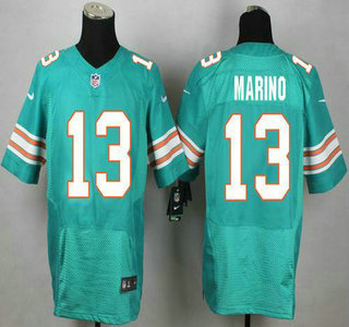 Miami Dolphins #13 Dan Marino Aqua Green Alternate 2015 NFL Nike Elite Jersey