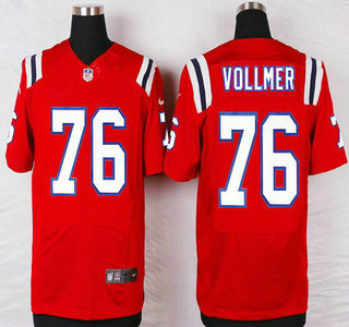 New England Patriots #76 Sebastian Vollmer Red Alternate NFL Nike Elite Jersey