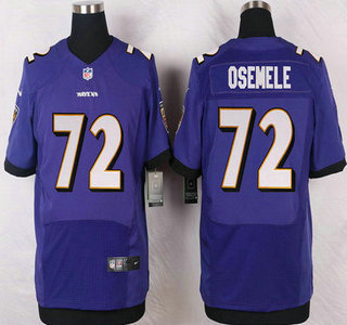 Baltimore Ravens #72 Kelechi Osemele Purple Team Color NFL Nike Elite Jersey