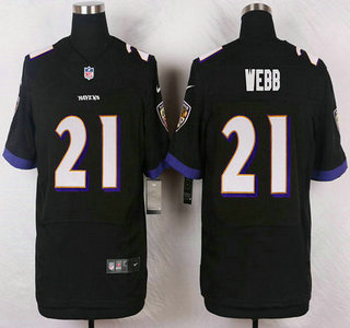 Baltimore Ravens #21 Lardarius Webb Black Alternate NFL Nike Elite Jersey