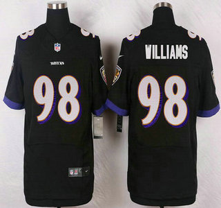 Baltimore Ravens #98 Brandon Williams Black Alternate NFL Nike Elite Jersey