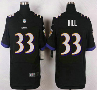 Baltimore Ravens #33 Will Hill Black Alternate NFL Nike Elite Jersey