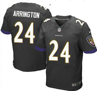 Baltimore Ravens #24 Kyle Arrington Black Alternate NFL Nike Elite Jersey