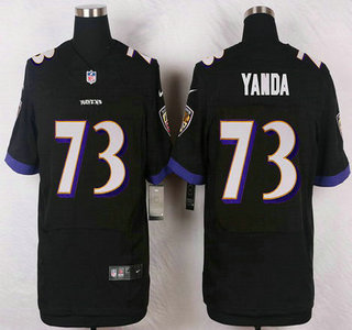 Baltimore Ravens #73 Marshal Yanda Black Alternate NFL Nike Elite Jersey