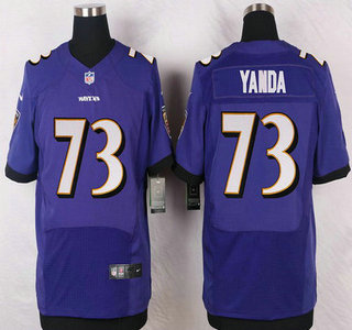 Baltimore Ravens #73 Marshal Yanda Purple Team Color NFL Nike Elite Jersey