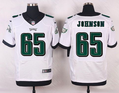 Philadelphia Eagles #65 Lane Johnson White Road NFL Nike Elite Jersey