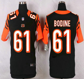 Cincinnati Bengals #61 Russell Bodine Black Team Color NFL Nike Elite Jersey