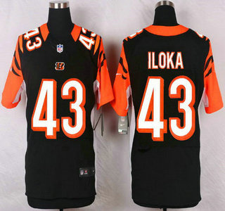 Cincinnati Bengals #43 Leon Hall Black Team Color NFL Nike Elite Jersey