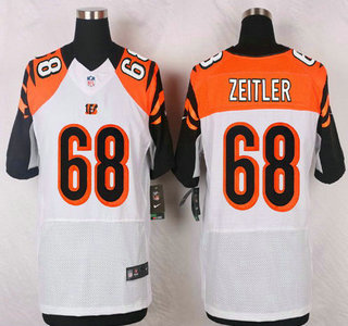 Cincinnati Bengals #68 Kevin Zeitler White Road NFL Nike Elite Jersey