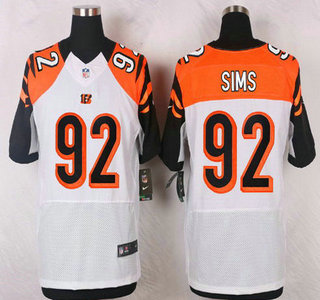 Cincinnati Bengals #92 Pat Sims White Road NFL Nike Elite Jersey