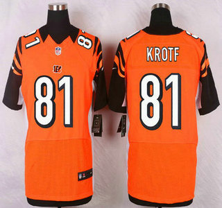 Cincinnati Bengals #81 Tyler Kroft Orange Alternate NFL Nike Elite Jersey