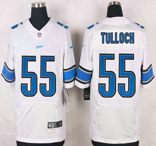 Detroit Lions #55 Stephen Tulloch White Road NFL Nike Elite Jersey