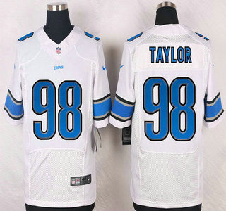 Detroit Lions #98 Devin Taylor White Road NFL Nike Elite Jersey