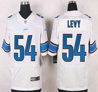 Detroit Lions #54 DeAndre Levy White Road NFL Nike Elite Jersey