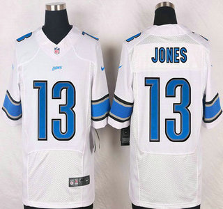 Detroit Lions #13 T. J. Jones White Road NFL Nike Elite Jersey