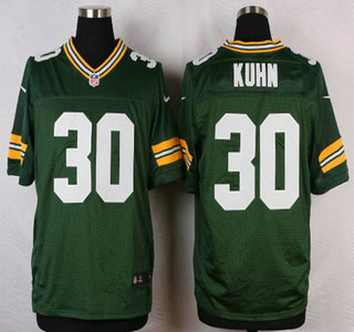 Green Bay Packers #30 John Kuhn Green Team Color NFL Nike Elite Jersey