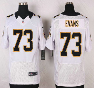 New Orleans Saints #73 Jahri Evans White Road NFL Nike Elite Jersey