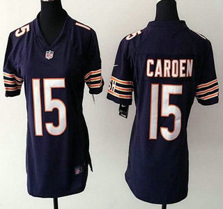 Women's Chicago Bears #15 Shane Carden Nike Navy Blue Game Jersey