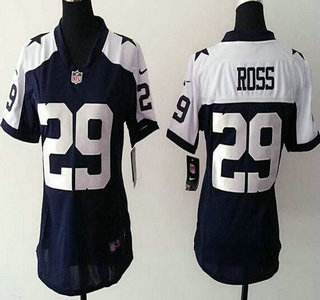 Women's Dallas Cowboys #29 Joel Ross Nike Blue Thanksgiving Game Jersey