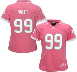 Women's Houston Texans #99 J.J. Watt Pink Bubble Gum 2015 NFL Jersey