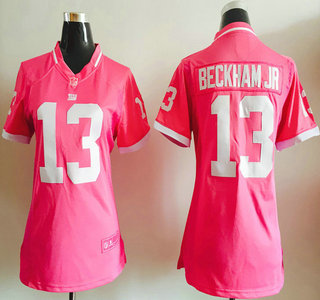 Women's New York Giants #13 Odell Beckham Jr 2015 Pink Bubble Gum Jersey