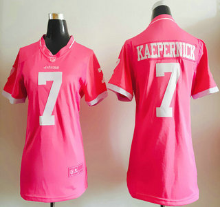 Women's San Francisco 49ers #7 Colin Kaepernick 2015 Pink Bubble Gum Jersey