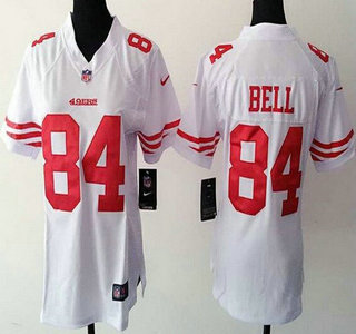 Women's San Francisco 49ers #84 Blake Bell Nike White Game Jersey