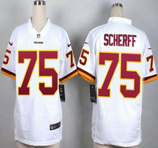 Nike Washington Redskins #75 Brandon Scherff White Game Womens Jersey