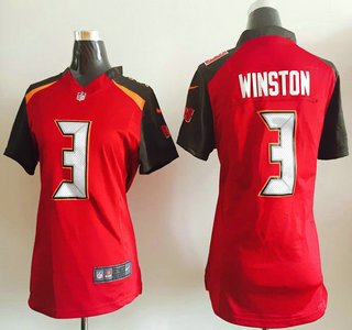 Women's Tampa Bay Buccaneers #3 Jameis Winston Red Team Color NFL Nike Game Jersey