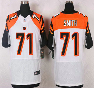 Men's Cincinnati Bengals #71 Andre Smith White Road NFL Nike Elite Jersey