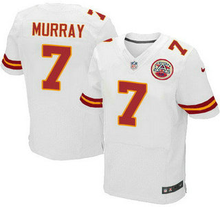 Men's Kansas City Chiefs #7 Aaron Murray White Road NFL Nike Elite Jersey