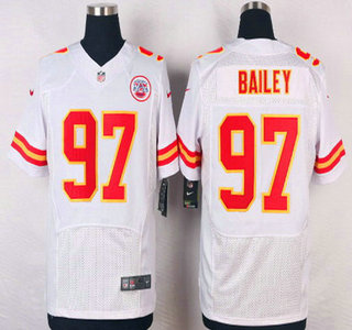 Men's Kansas City Chiefs #97 Allen Bailey White Road NFL Nike Elite Jersey