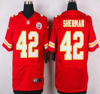 Men's Kansas City Chiefs #42 Anthony Sherman Red Team Color NFL Nike Elite Jersey