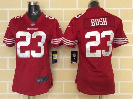 Women's San Francisco 49ers #23 Reggie Bush Red Game Jersey