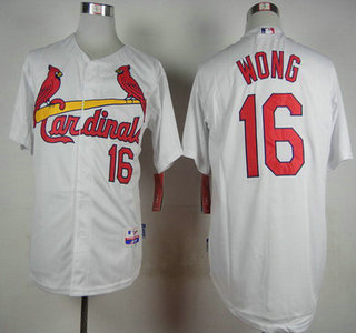 Men's St. Louis Cardinals #16 Kolten Wong White Jersey