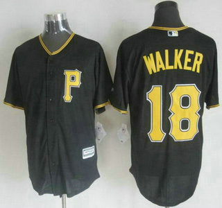 Men's Pittsburgh Pirates #18 Neil Walker Alternate Black 2015 MLB Cool Base Jersey