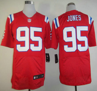 Nike New England Patriots #95 Chandler Jones Red Elite Jersey