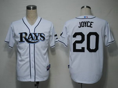 Tampa Bay Rays 20 Matt Joyce White Cool Base Jersey