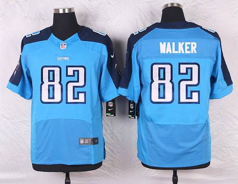 Men's Tennessee Titans #82 Delanie Walker Light Blue Team Color NFL Nike Elite Jersey