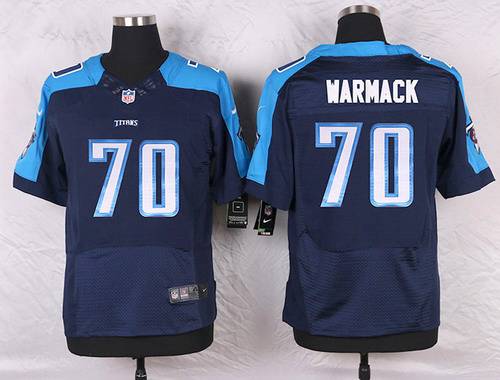 Men's Tennessee Titans #70 Chance Warmack Navy Blue Alternate NFL Nike Elite Jersey