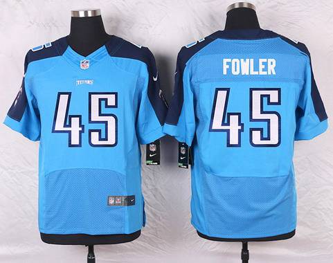 Men's Tennessee Titans #45 Jalston Fowler Light Blue Team Color NFL Nike Elite Jersey