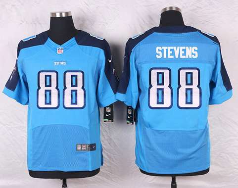 Men's Tennessee Titans #88 Craig Stevens Light Blue Team Color NFL Nike Elite Jersey