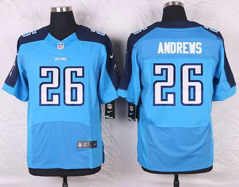 Men's Tennessee Titans #26 Antonio Andrews Light Blue Team Color NFL Nike Elite Jersey