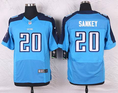 Men's Tennessee Titans #20 Bishop Sankey Light Blue Team Color NFL Nike Elite Jersey